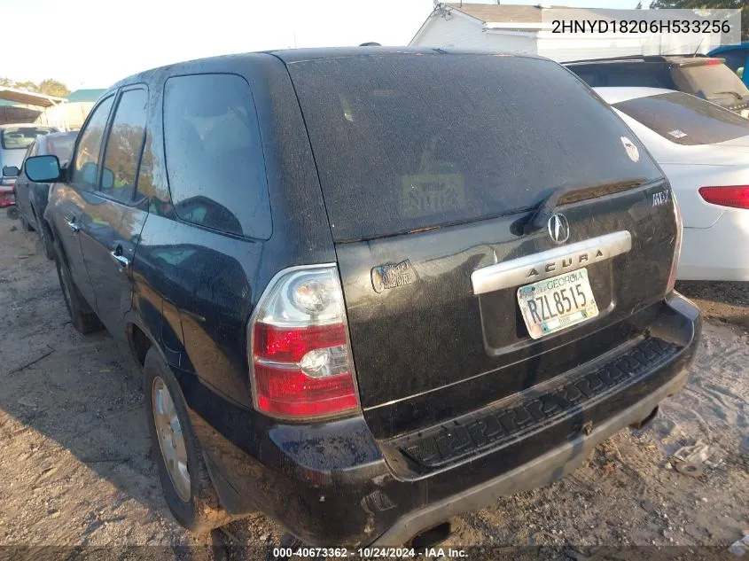 2006 Acura Mdx VIN: 2HNYD18206H533256 Lot: 40673362