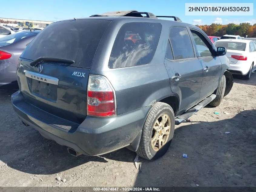 2006 Acura Mdx Touring VIN: 2HNYD18676H530423 Lot: 40674847