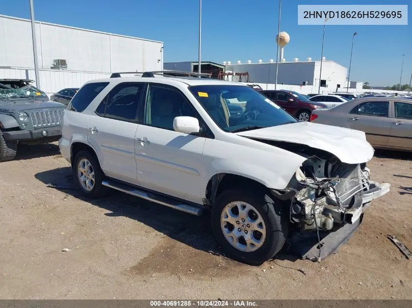 2006 Acura Mdx VIN: 2HNYD18626H529695 Lot: 40691285