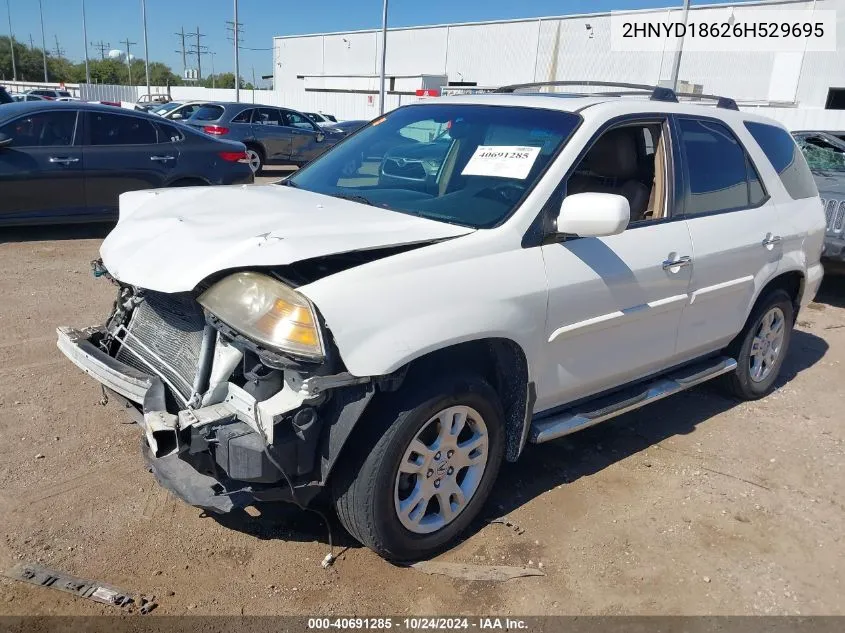 2006 Acura Mdx VIN: 2HNYD18626H529695 Lot: 40691285