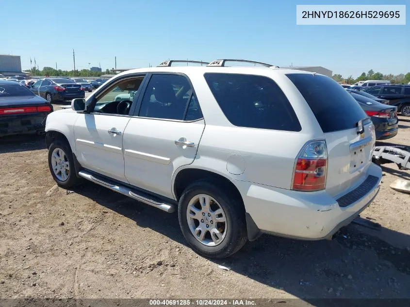 2006 Acura Mdx VIN: 2HNYD18626H529695 Lot: 40691285