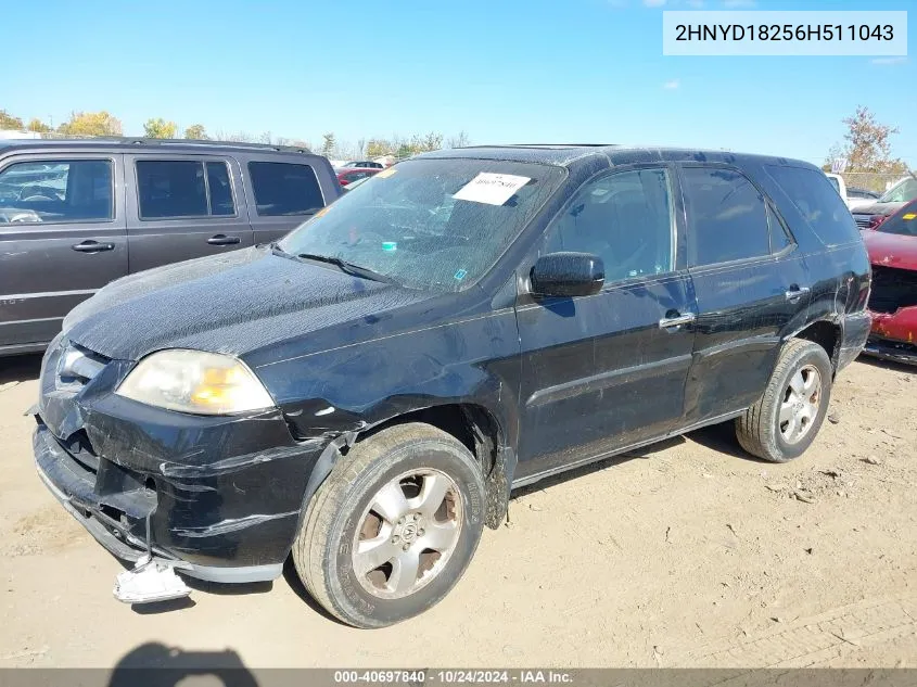 2006 Acura Mdx VIN: 2HNYD18256H511043 Lot: 40697840