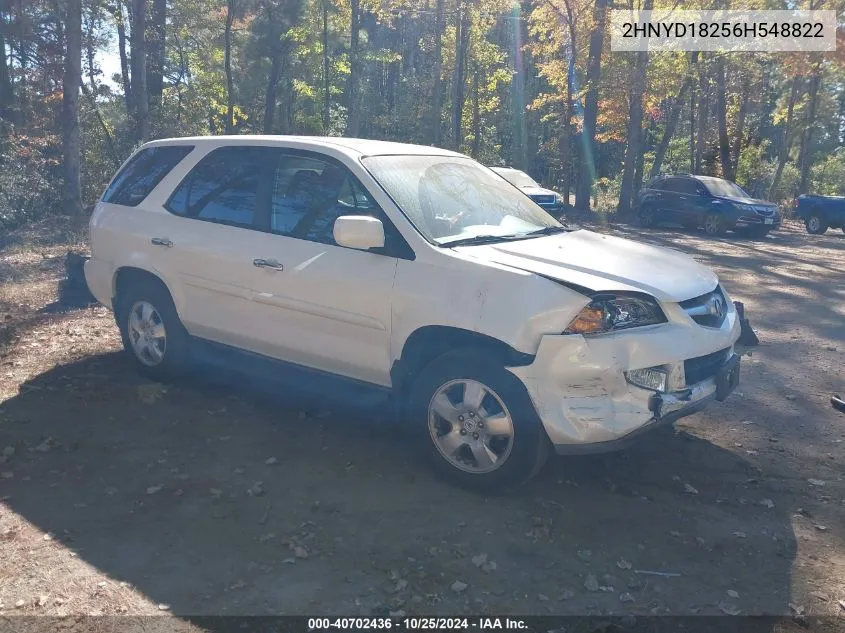 2006 Acura Mdx VIN: 2HNYD18256H548822 Lot: 40702436