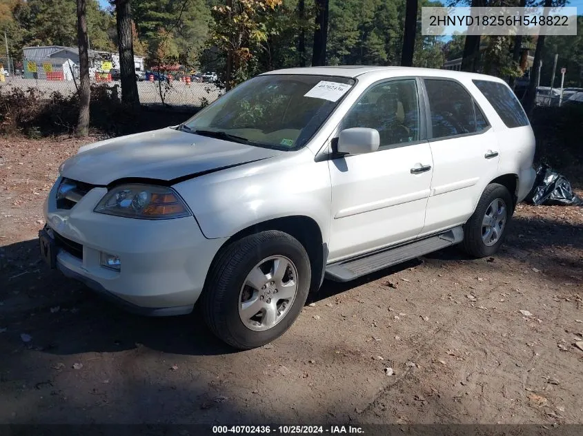 2006 Acura Mdx VIN: 2HNYD18256H548822 Lot: 40702436