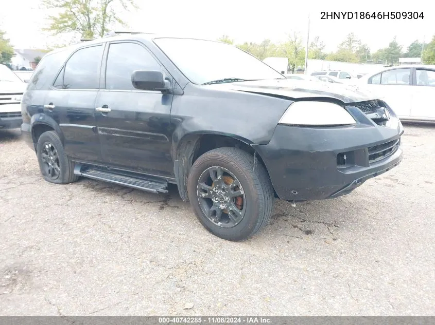 2006 Acura Mdx VIN: 2HNYD18646H509304 Lot: 40742285