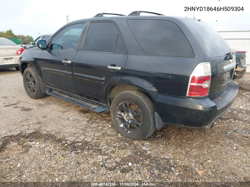 2006 Acura Mdx VIN: 2HNYD18646H509304 Lot: 40742285