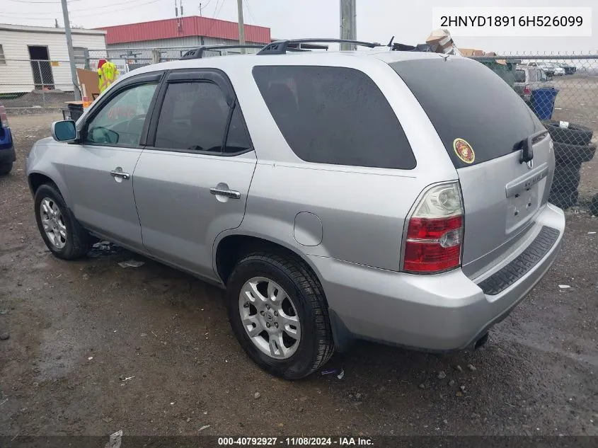 2006 Acura Mdx VIN: 2HNYD18916H526099 Lot: 40792927