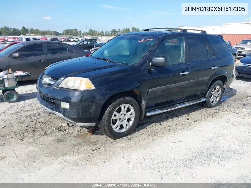 2006 Acura Mdx VIN: 2HNYD189X6H517305 Lot: 40808998