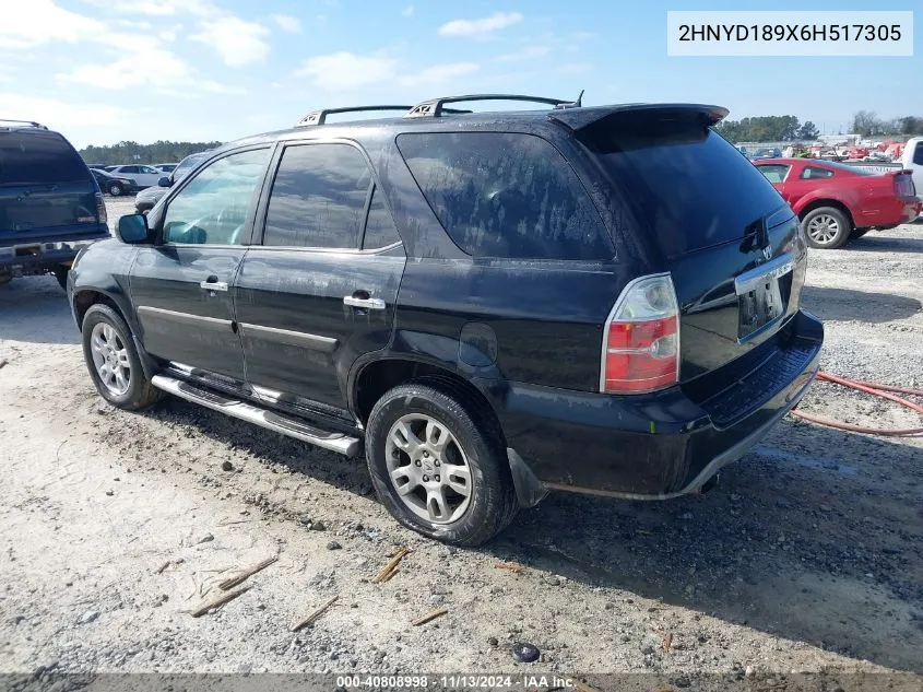 2006 Acura Mdx VIN: 2HNYD189X6H517305 Lot: 40808998