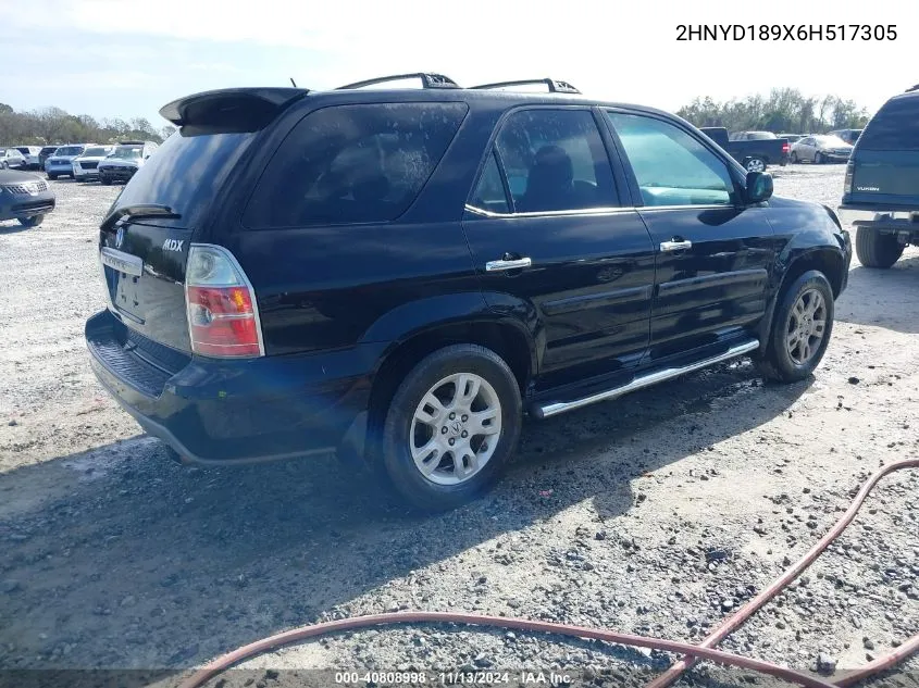 2006 Acura Mdx VIN: 2HNYD189X6H517305 Lot: 40808998