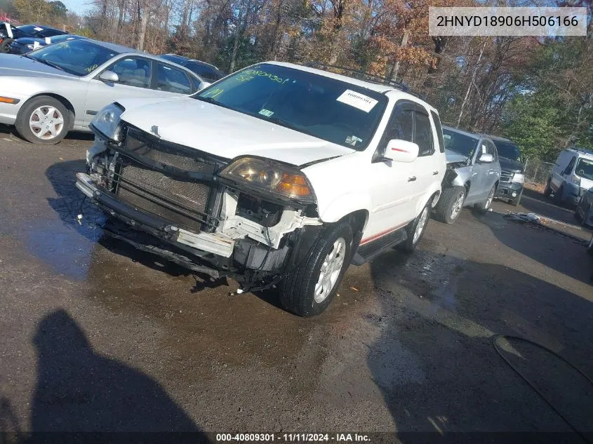 2006 Acura Mdx VIN: 2HNYD18906H506166 Lot: 40809301