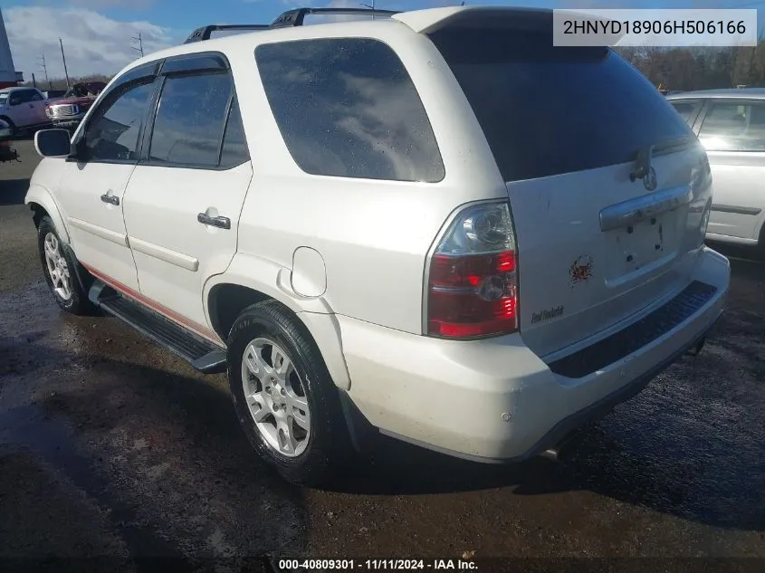 2006 Acura Mdx VIN: 2HNYD18906H506166 Lot: 40809301