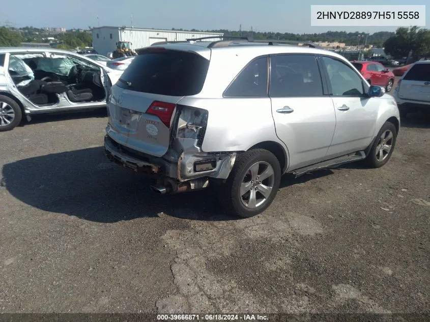 2007 Acura Mdx Sport Package VIN: 2HNYD28897H515558 Lot: 39666871