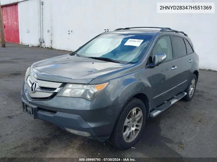 2HNYD28347H551369 2007 Acura Mdx Technology Package