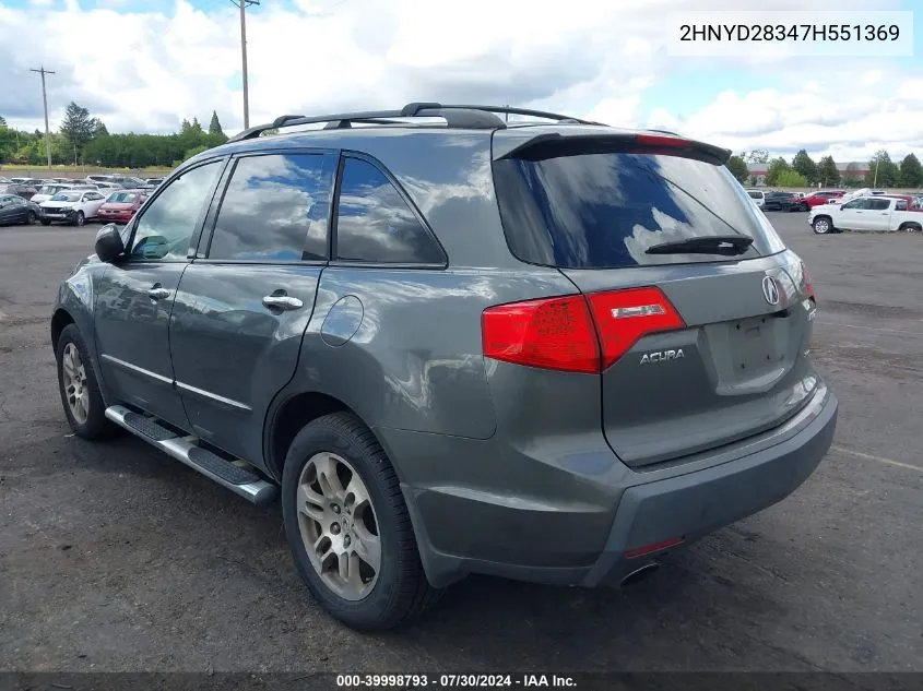 2HNYD28347H551369 2007 Acura Mdx Technology Package