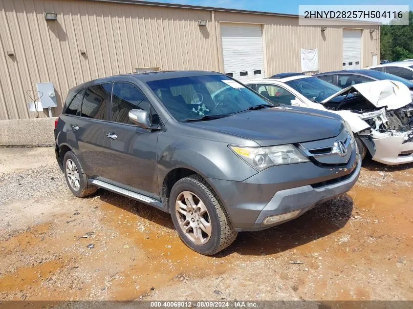 2HNYD28257H504116 2007 Acura Mdx