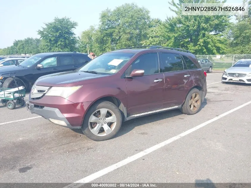 2HNYD28567H526846 2007 Acura Mdx Sport Package