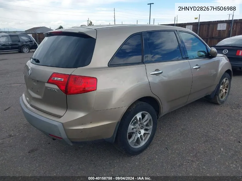 2HNYD28267H506988 2007 Acura Mdx