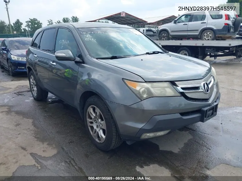 2007 Acura Mdx Technology Package VIN: 2HNYD28397H545597 Lot: 40195569