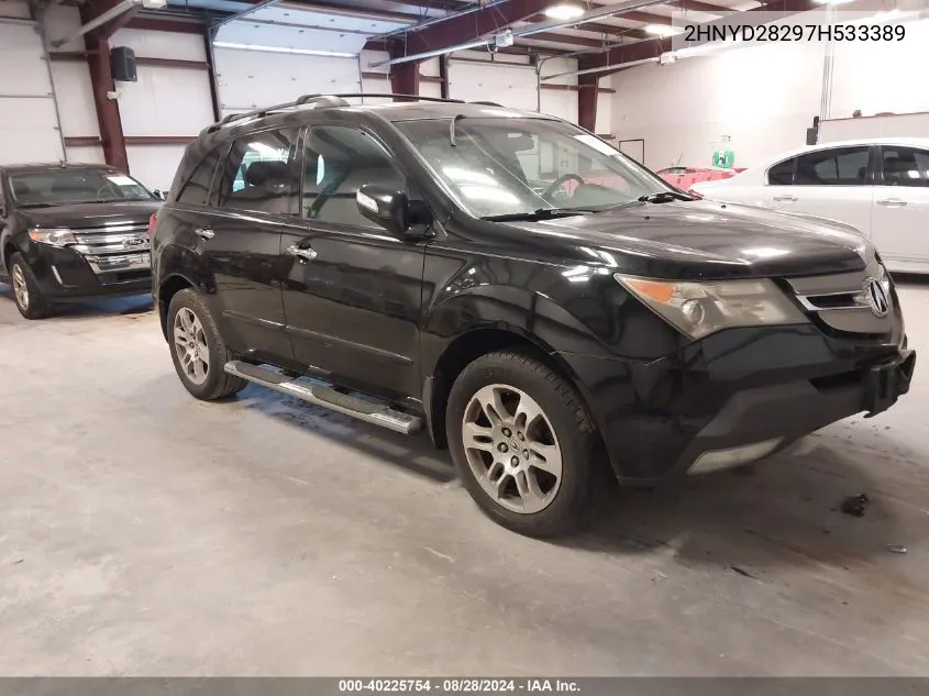 2007 Acura Mdx VIN: 2HNYD28297H533389 Lot: 40225754