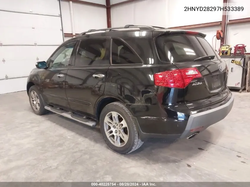 2007 Acura Mdx VIN: 2HNYD28297H533389 Lot: 40225754