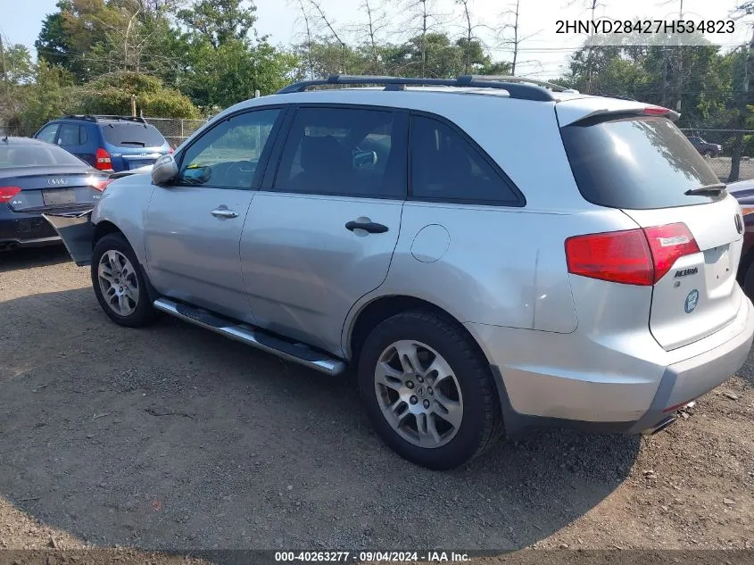 2007 Acura Mdx Technology Package VIN: 2HNYD28427H534823 Lot: 40263277