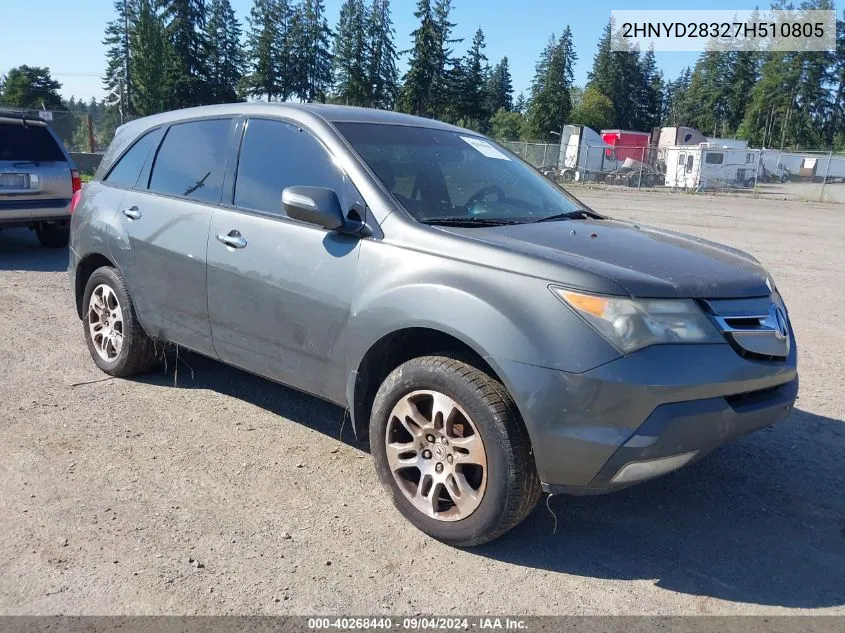 2007 Acura Mdx Technology Package VIN: 2HNYD28327H510805 Lot: 40268440