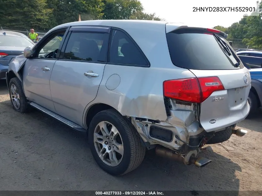 2007 Acura Mdx Technology Package VIN: 2HNYD283X7H552901 Lot: 40277033