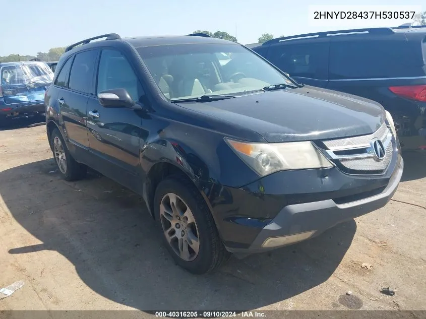 2007 Acura Mdx Technology Package VIN: 2HNYD28437H530537 Lot: 40316205