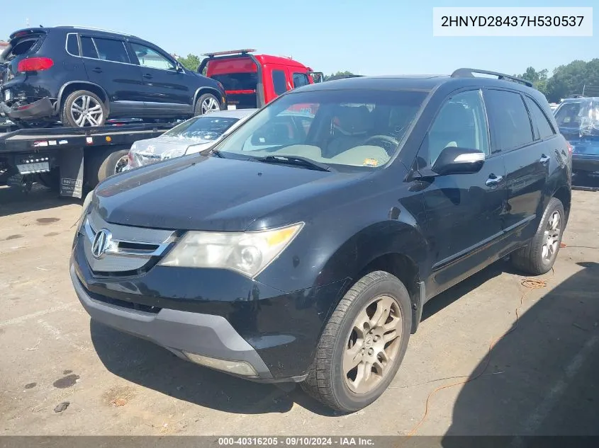 2007 Acura Mdx Technology Package VIN: 2HNYD28437H530537 Lot: 40316205