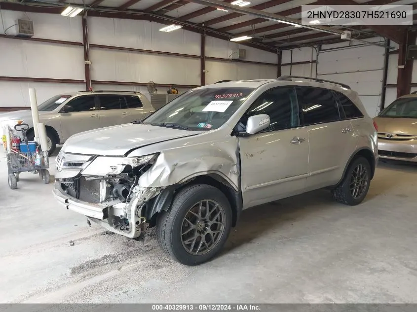 2007 Acura Mdx Technology Package VIN: 2HNYD28307H521690 Lot: 40329913