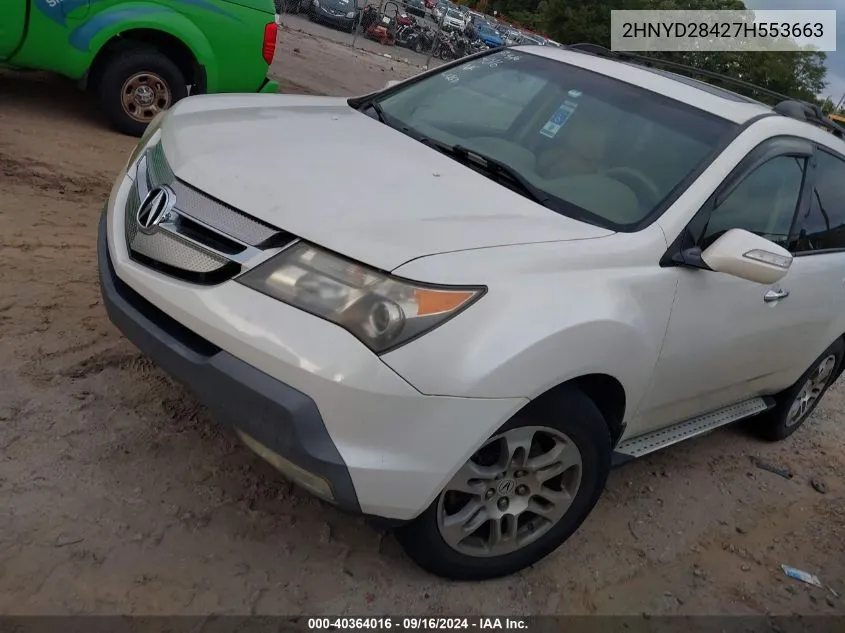 2HNYD28427H553663 2007 Acura Mdx Technology Package