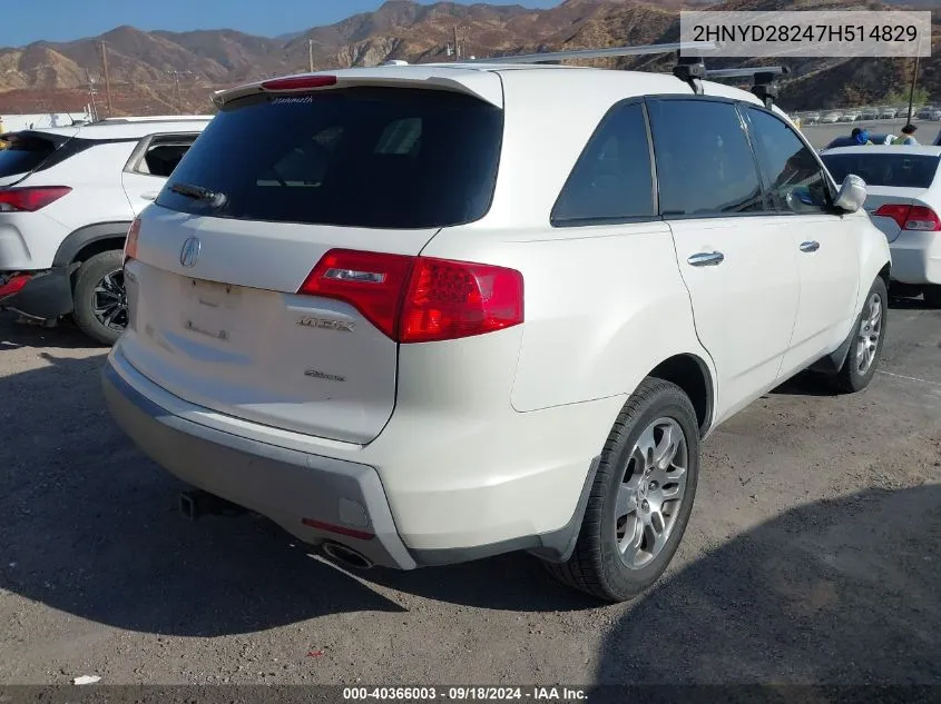 2HNYD28247H514829 2007 Acura Mdx