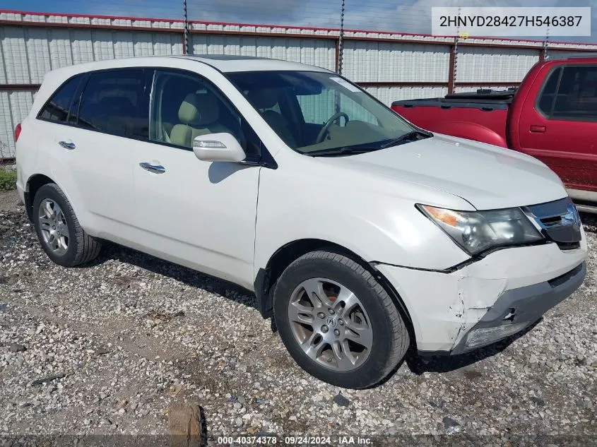 2007 Acura Mdx Technology Package VIN: 2HNYD28427H546387 Lot: 40374378