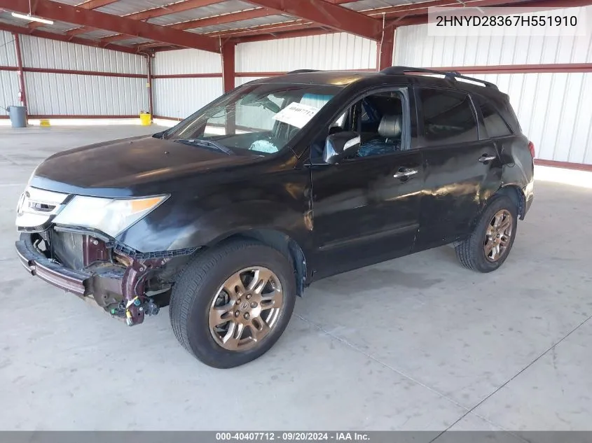 2HNYD28367H551910 2007 Acura Mdx Technology Package