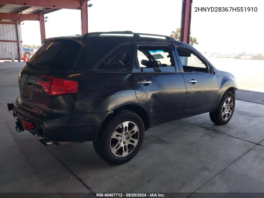 2HNYD28367H551910 2007 Acura Mdx Technology Package