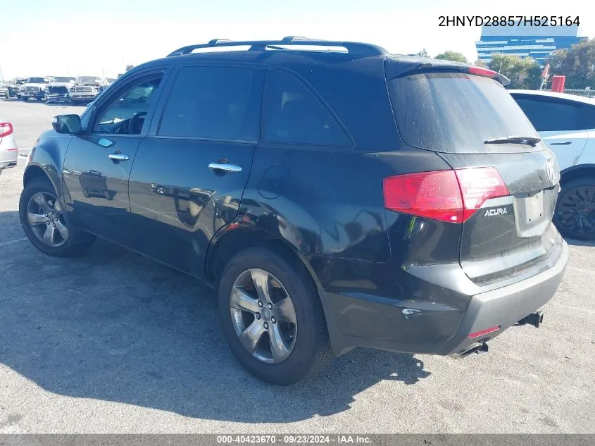 2007 Acura Mdx Sport Package VIN: 2HNYD28857H525164 Lot: 40423670