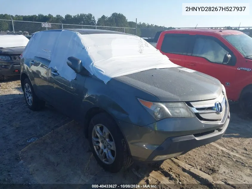 2007 Acura Mdx VIN: 2HNYD28267H527937 Lot: 40433627