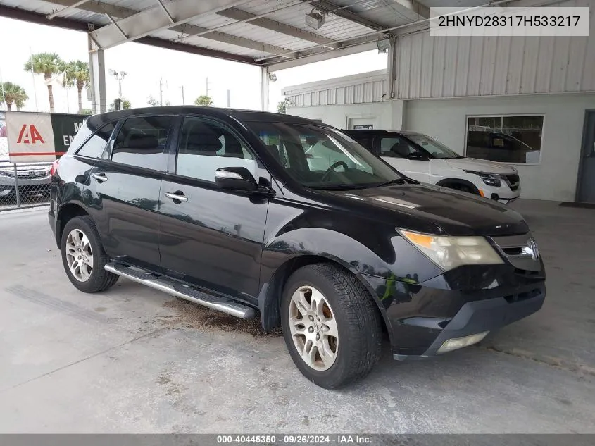 2007 Acura Mdx Technology VIN: 2HNYD28317H533217 Lot: 40445350