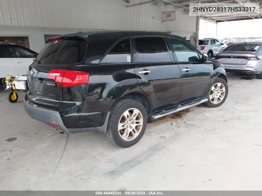 2007 Acura Mdx Technology VIN: 2HNYD28317H533217 Lot: 40445350