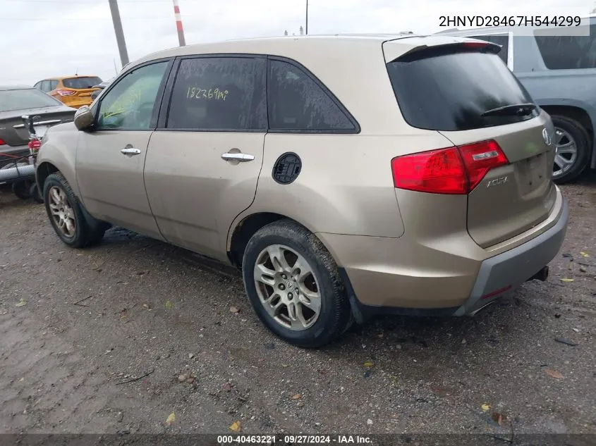 2007 Acura Mdx Technology Package VIN: 2HNYD28467H544299 Lot: 40463221