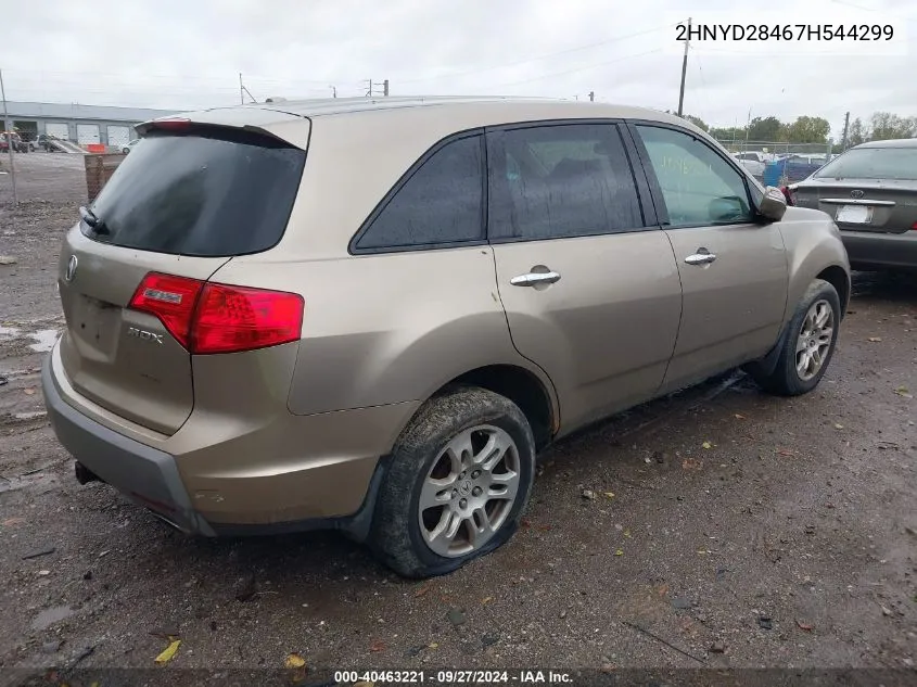 2007 Acura Mdx Technology Package VIN: 2HNYD28467H544299 Lot: 40463221