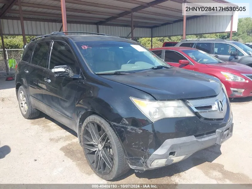 2007 Acura Mdx Technology Package VIN: 2HNYD28417H530505 Lot: 40486193