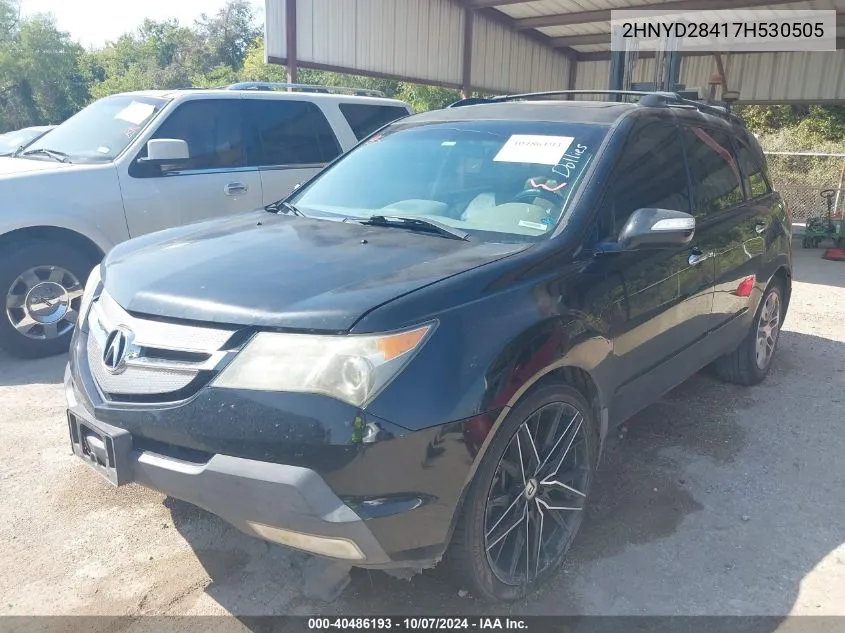 2007 Acura Mdx Technology Package VIN: 2HNYD28417H530505 Lot: 40486193