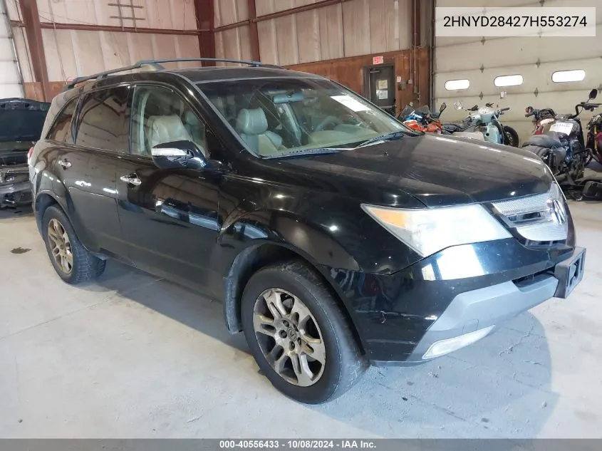 2007 Acura Mdx Technology Package VIN: 2HNYD28427H553274 Lot: 40556433