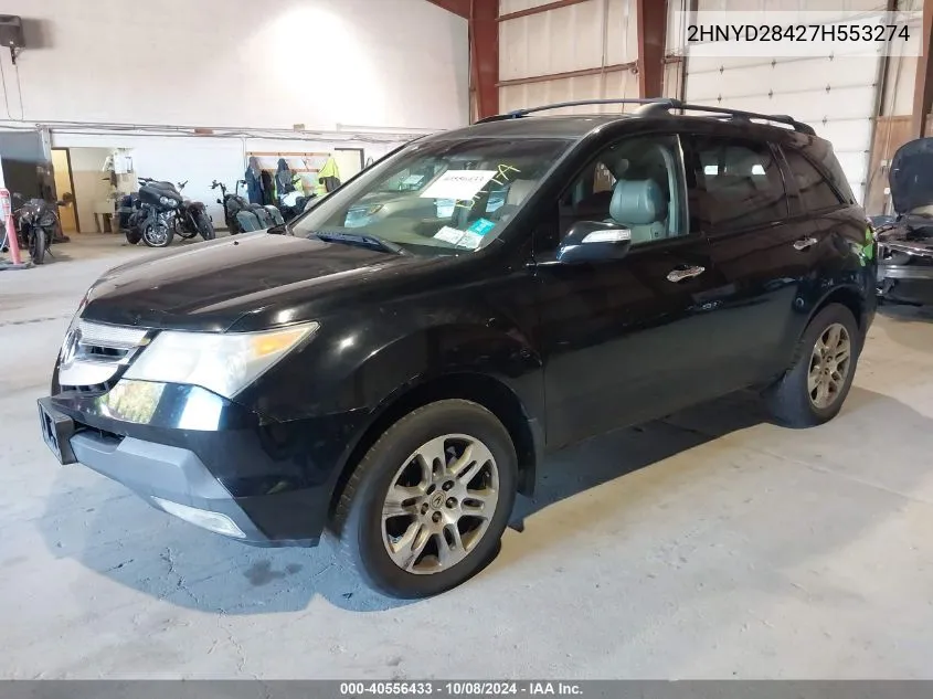 2007 Acura Mdx Technology Package VIN: 2HNYD28427H553274 Lot: 40556433