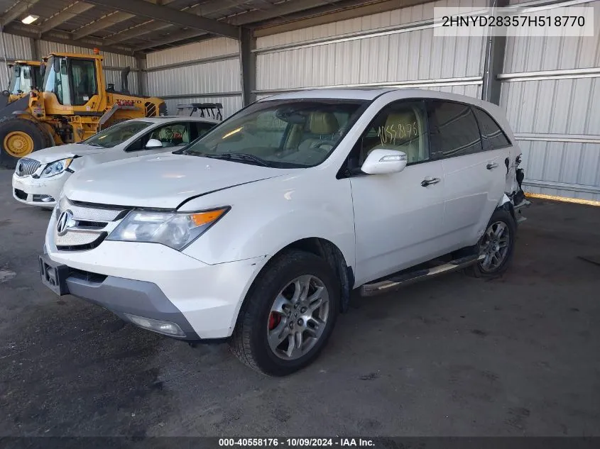 2007 Acura Mdx Technology Package VIN: 2HNYD28357H518770 Lot: 40558176