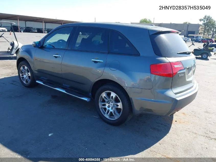 2007 Acura Mdx Technology Package VIN: 2HNYD28357H535049 Lot: 40594355