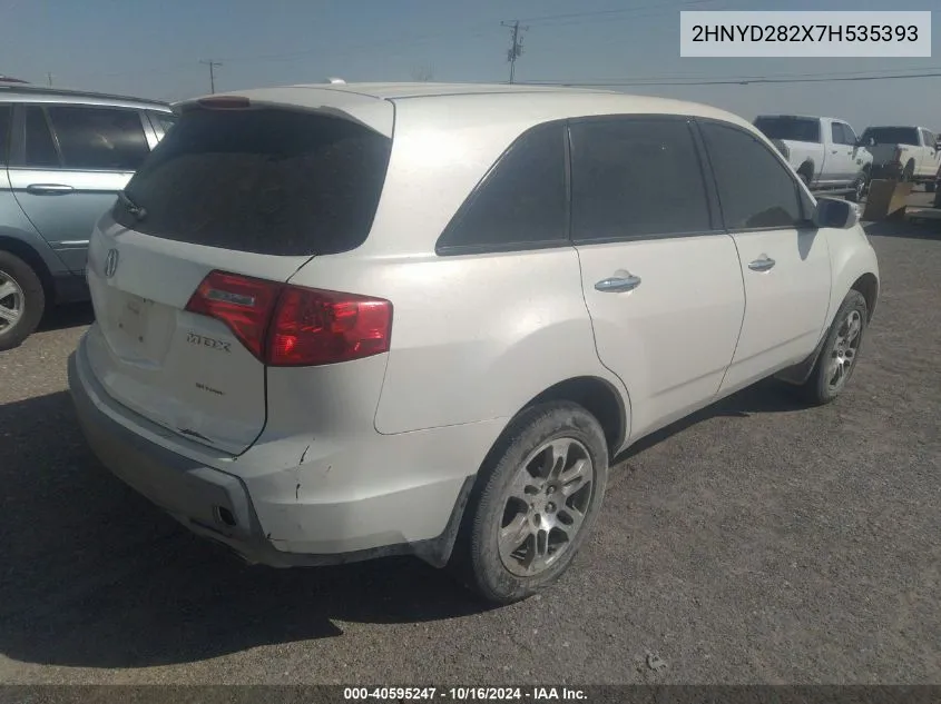 2007 Acura Mdx VIN: 2HNYD282X7H535393 Lot: 40595247