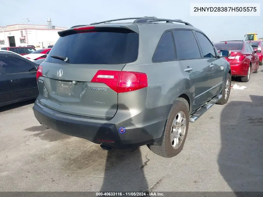 2HNYD28387H505575 2007 Acura Mdx Technology Package